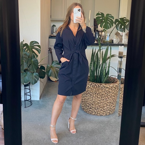 Tahari Dresses & Skirts - Tahari Navy Blue Shirt Dress